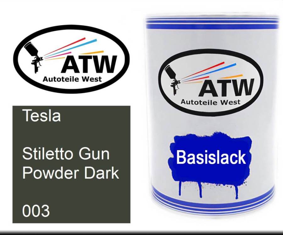 Tesla, Stiletto Gun Powder Dark, 003: 500ml Lackdose, von ATW Autoteile West.